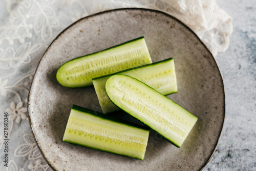 Fresh Cut Cucumbers