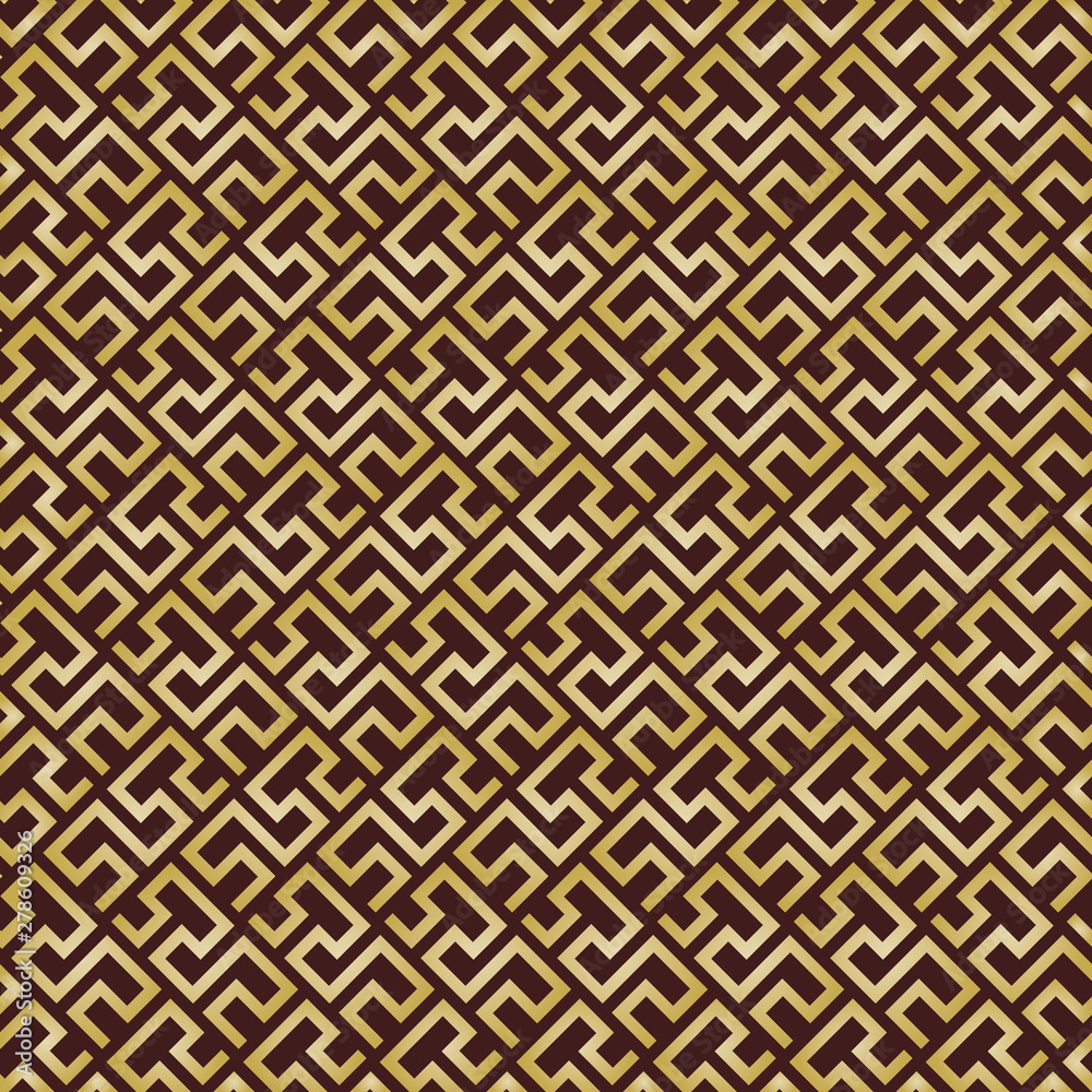 Seamless background for your designs. Modern vector golden geometric ornament. Geometric abstract pattern