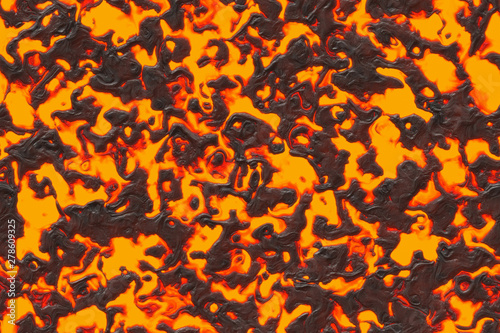 hot lava texture of eruption volcano. 3D illustration