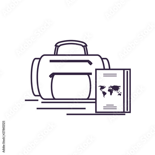 travel suitcase equipment with passport