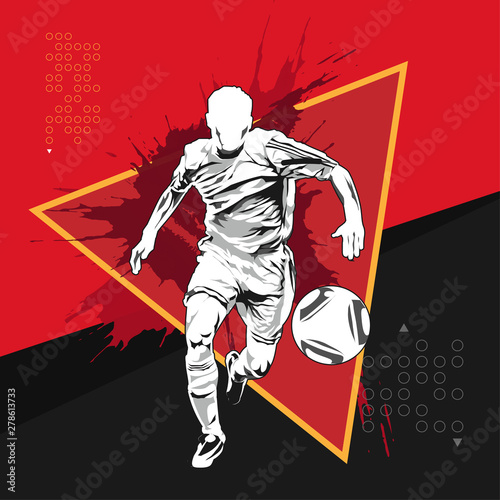 Foto football soccer splash silhouette
