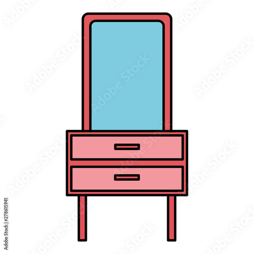 furniture mirror drawers decoration icon