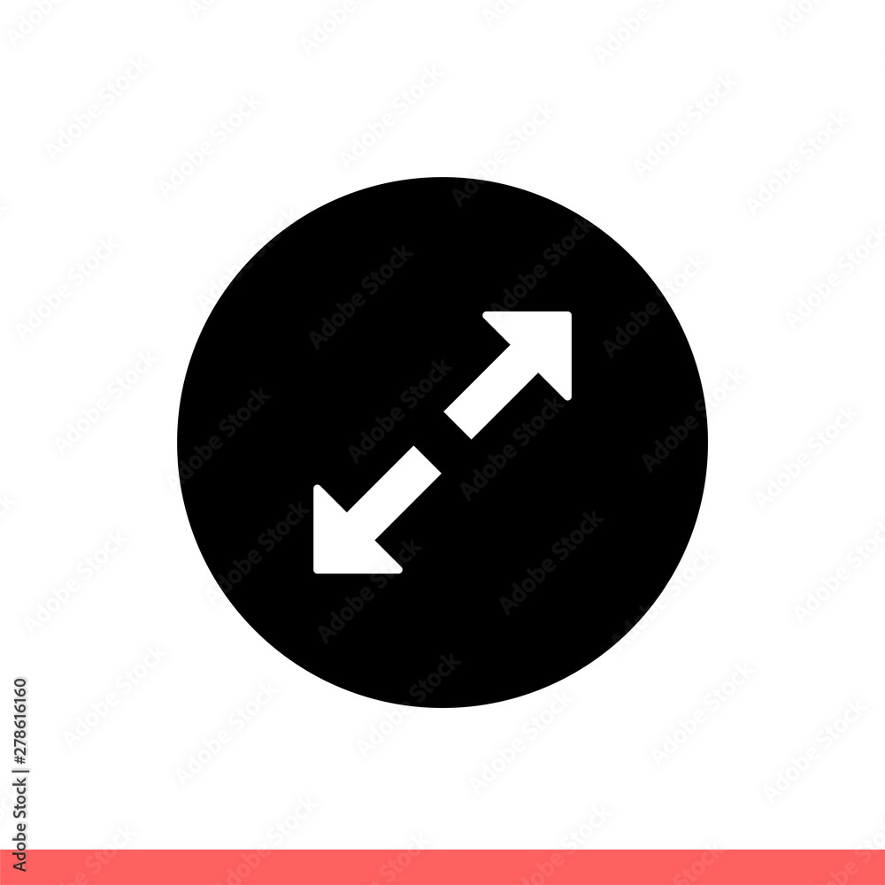 Fullsize vector icon, expand symbol. Simple, flat design isolated on white background for web or mobile app Fullsize vector icon, expand symbol. Simple, flat design isolated on white background for web or mobile app