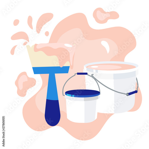 Accessories for Painting Walls at Home Cartoon