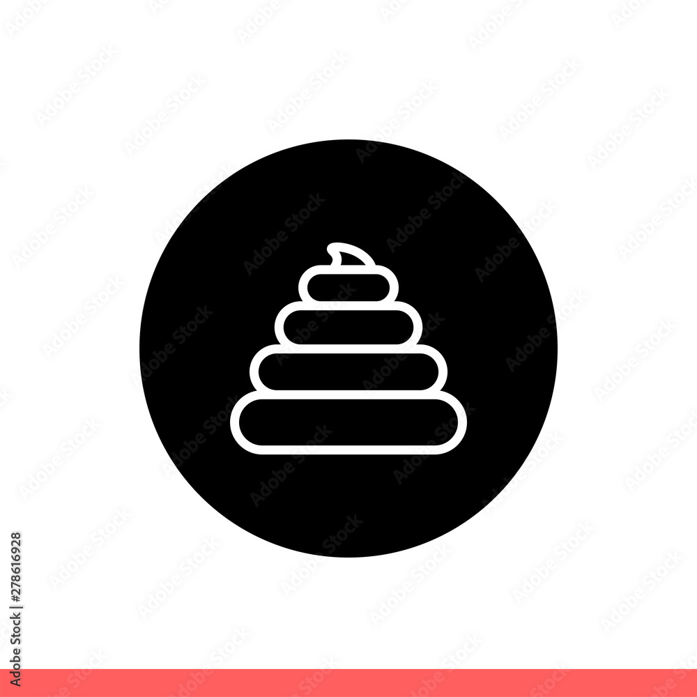 Poo icon, shit symbol. Simple, flat design isolated on white background for web or mobile app Poo icon, shit symbol. Simple, flat design isolated on white background for web or mobile app