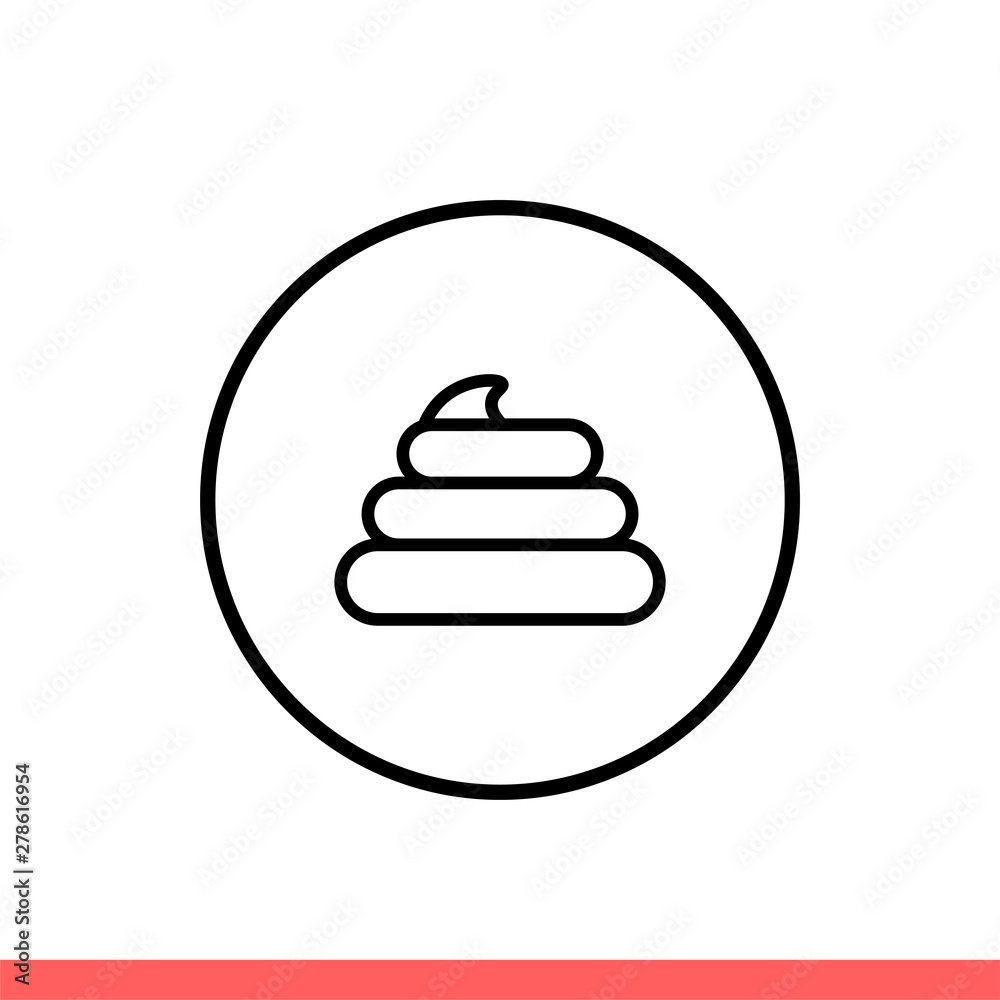 Poo icon, shit symbol. Simple, flat design isolated on white background for web or mobile app Poo icon, shit symbol. Simple, flat design isolated on white background for web or mobile app