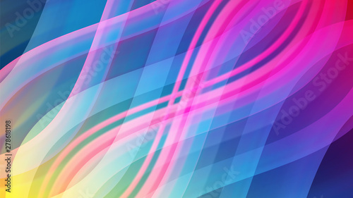 Abstract colorful background with waves. Vector illustration