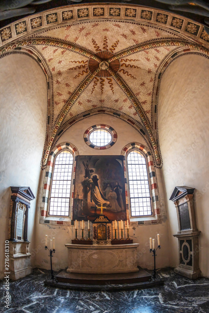 Obraz premium Interior of the church of Santa Maria delle Grazie, Milan, Italy