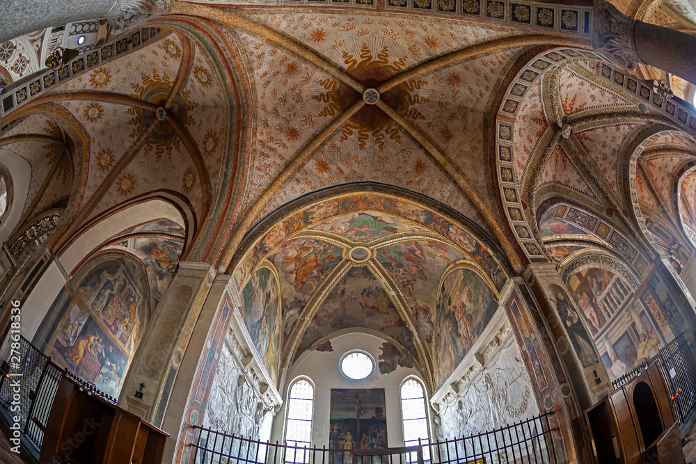 Interior of the church of Santa Maria delle Grazie, Milan, Italy