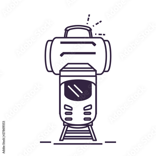 travel suitcase equipment with train