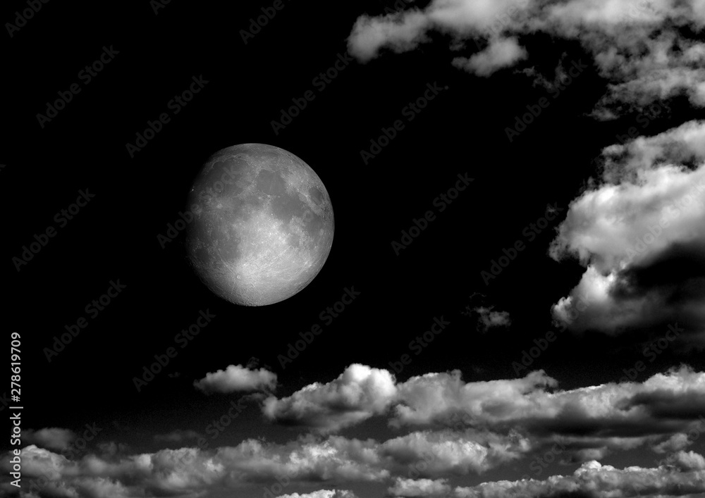 Obraz premium The moon in the night sky