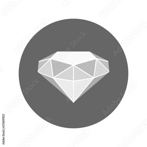 Beautiful diamond icon vector. Diamond line icon. Gemstone symbol on white isolated background.