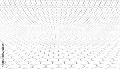 Duotone hexagon 3D background texture. 3d rendering illustration. Futuristic abstract background.