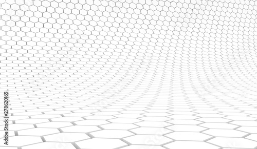 Duotone hexagon 3D background texture. 3d rendering illustration. Futuristic abstract background.