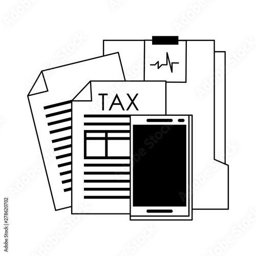 state government tax business cartoon in black and white