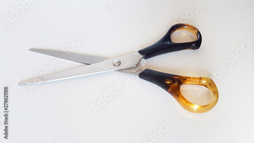 stainless steel scissors with plastic handle