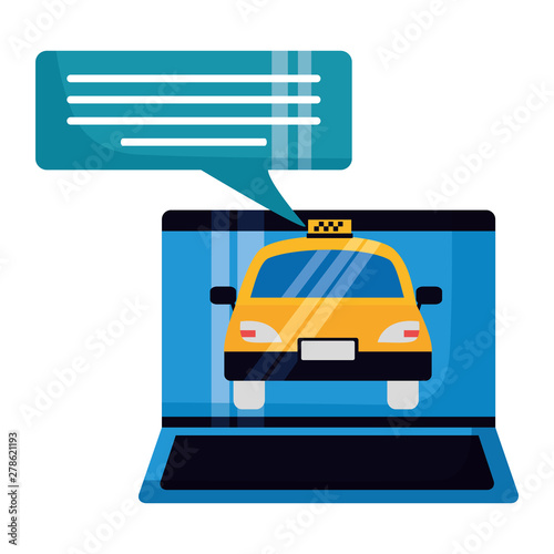 laptop application taxi destination icon