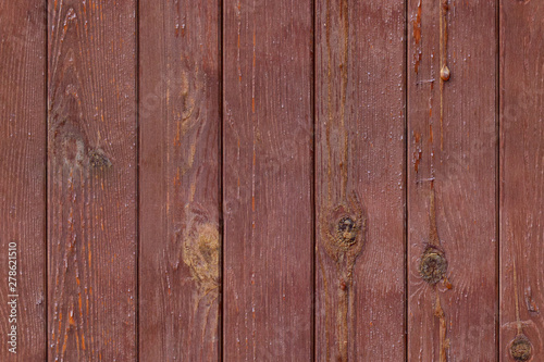 Seamless photo pattern of red wooden planks fence.