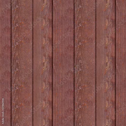 Seamless photo pattern of red wooden planks fence.
