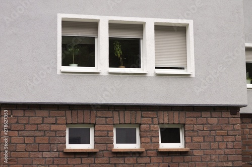 Facade of a german house with six windows (Germany, Europe)