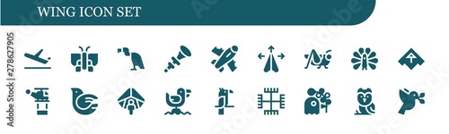 wing icon set