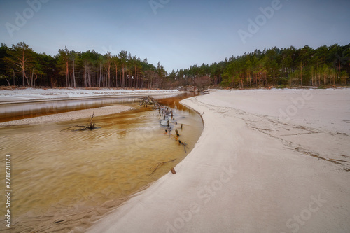 The estuary of the Piasnica River, Poland, Debki photo