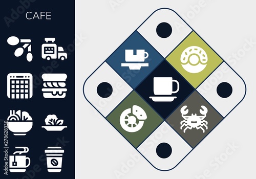 cafe icon set