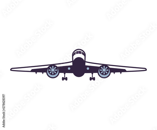 airplane flying vehicle isolated icon