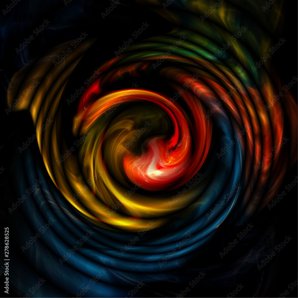 Obraz premium Digital Art, abstract 3D objects with soft lighting, Germany