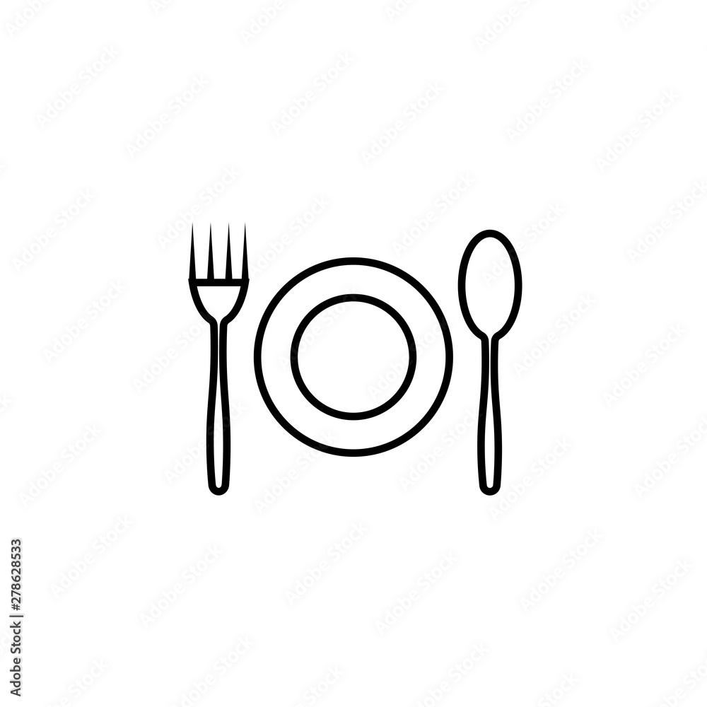 Plate and knife with a fork Plate and knife with a fork