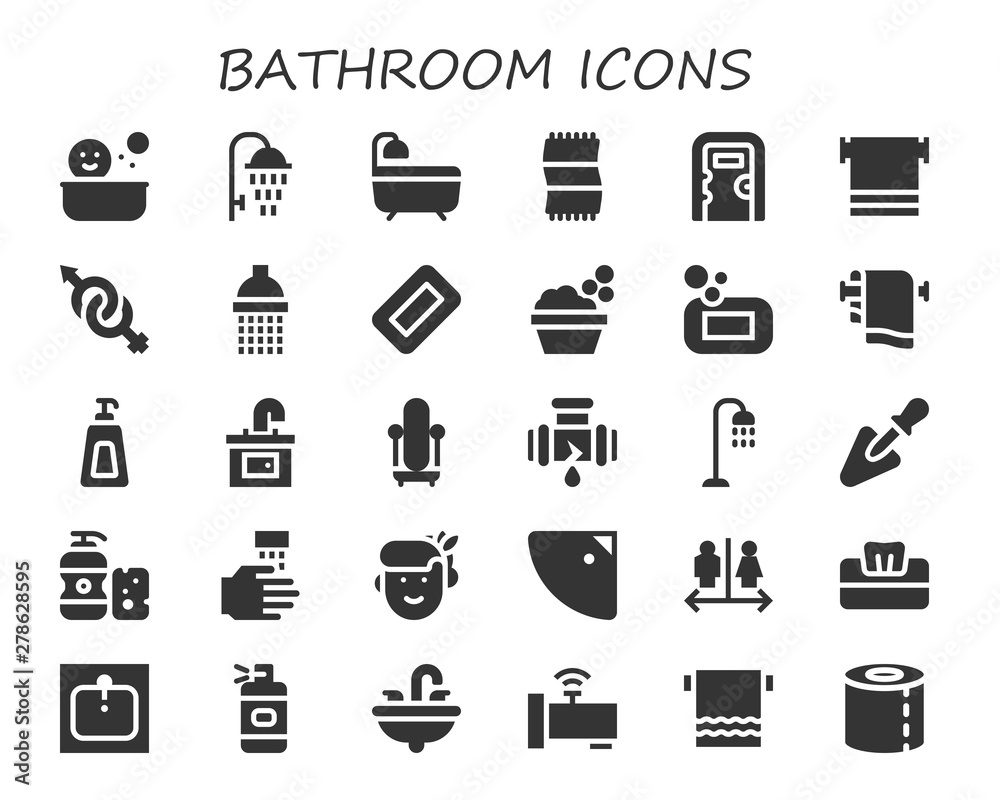 bathroom icon set bathroom icon set