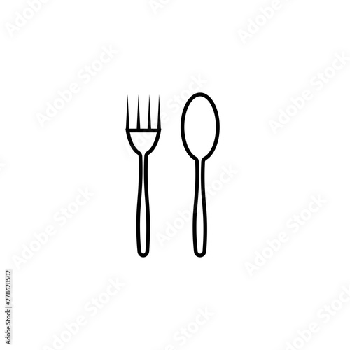 spoon and fork icon vector illustration