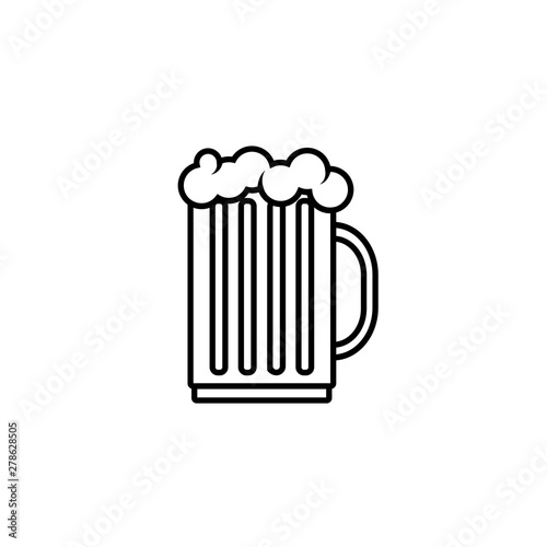 Beer Icon in trendy flat style isolated on grey background. Beer glass symbol for your web site design, logo, app, UI. Vector illustration, EPS10.