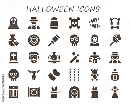 halloween icon set