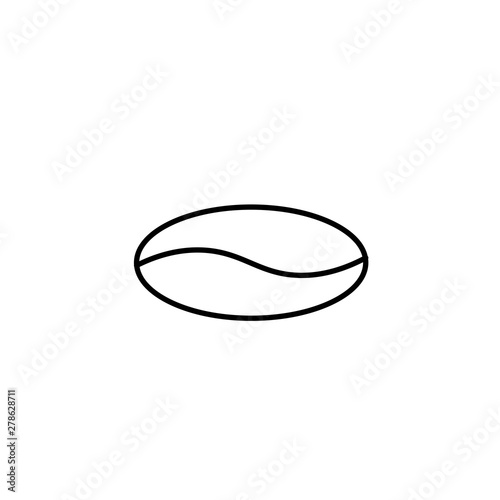 coffee beans icon. caffeine symbol. Flat vector illustration isolated on white background.
