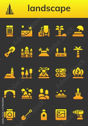 landscape icon set