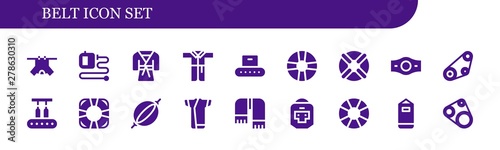 belt icon set