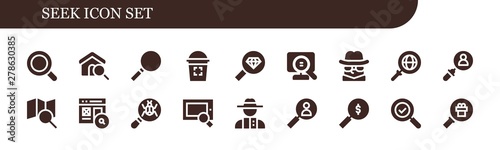 seek icon set