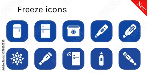 freeze icon set