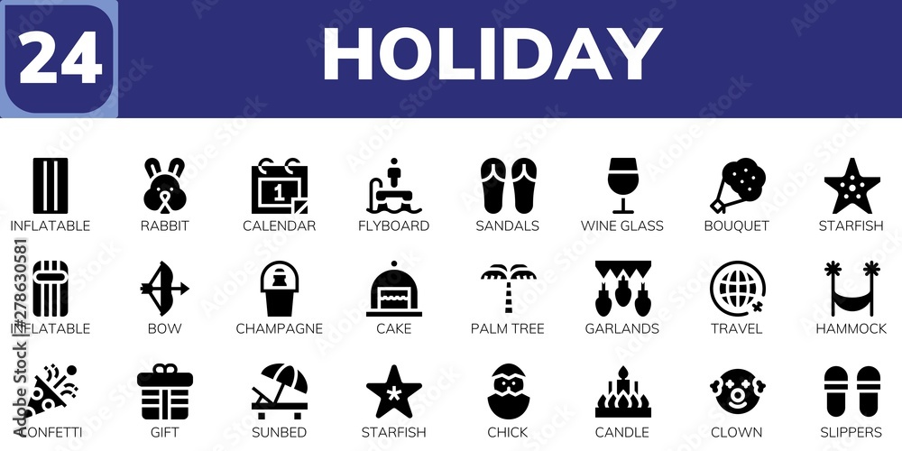 holiday icon set