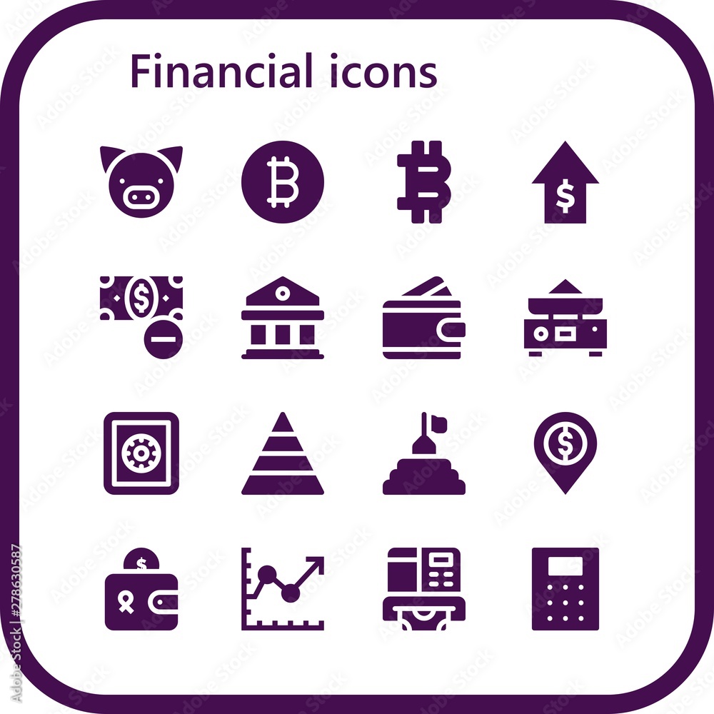 financial icon set financial icon set
