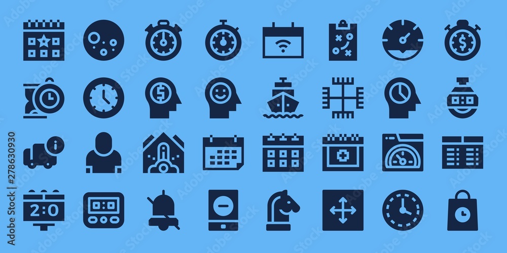 Fototapeta premium time icon set