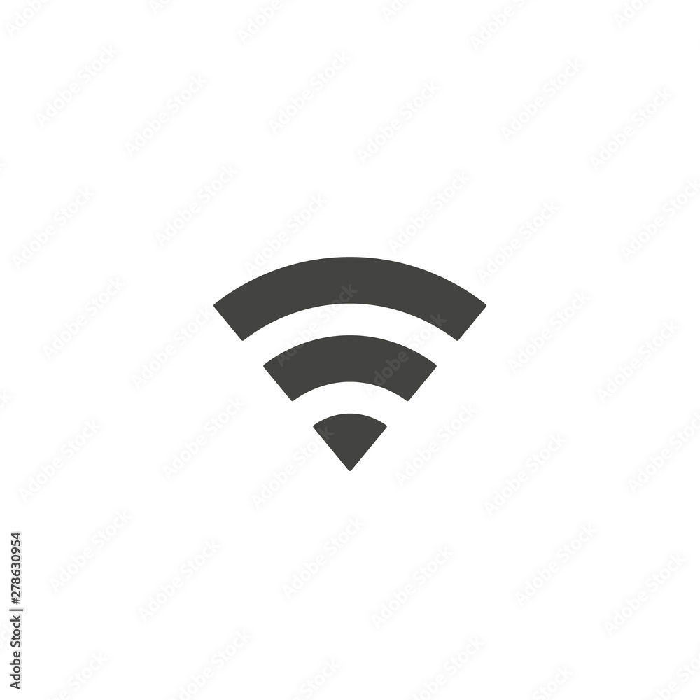Wifi icon illustration, Wifi vector icon, flat style isolated on white background Wifi icon illustration, Wifi vector icon, flat style isolated on white background