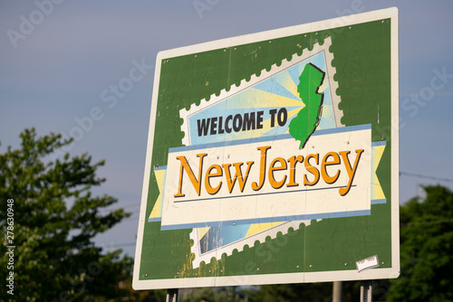 Welcome to New Jersey Highway Message Billboard Roadsign