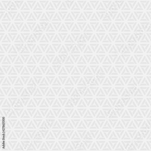 Seamless modern background. Geometric ornament. White sliced triangle. Short lines. Vector illustration.