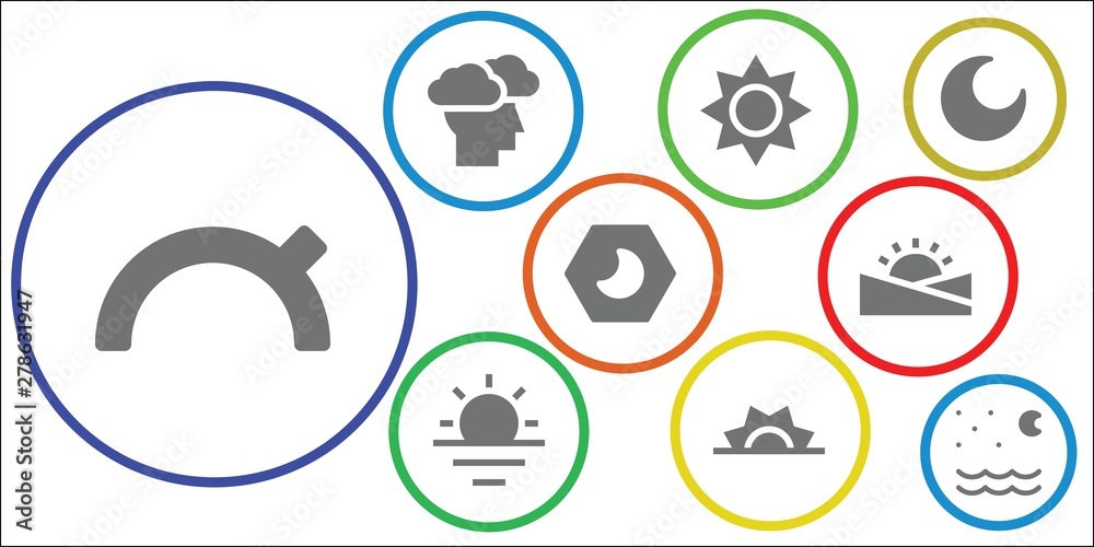 Fototapeta premium sunny icon set