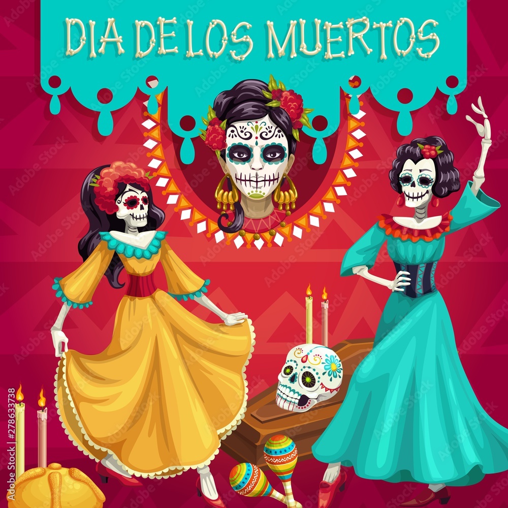 Dia des los Muertos party, Mexican Dead Skeletons