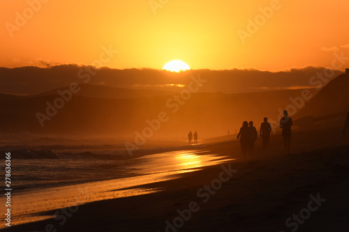 Orange Glow During Last Light On Sunset Beach, Mossel Bay, South Africa