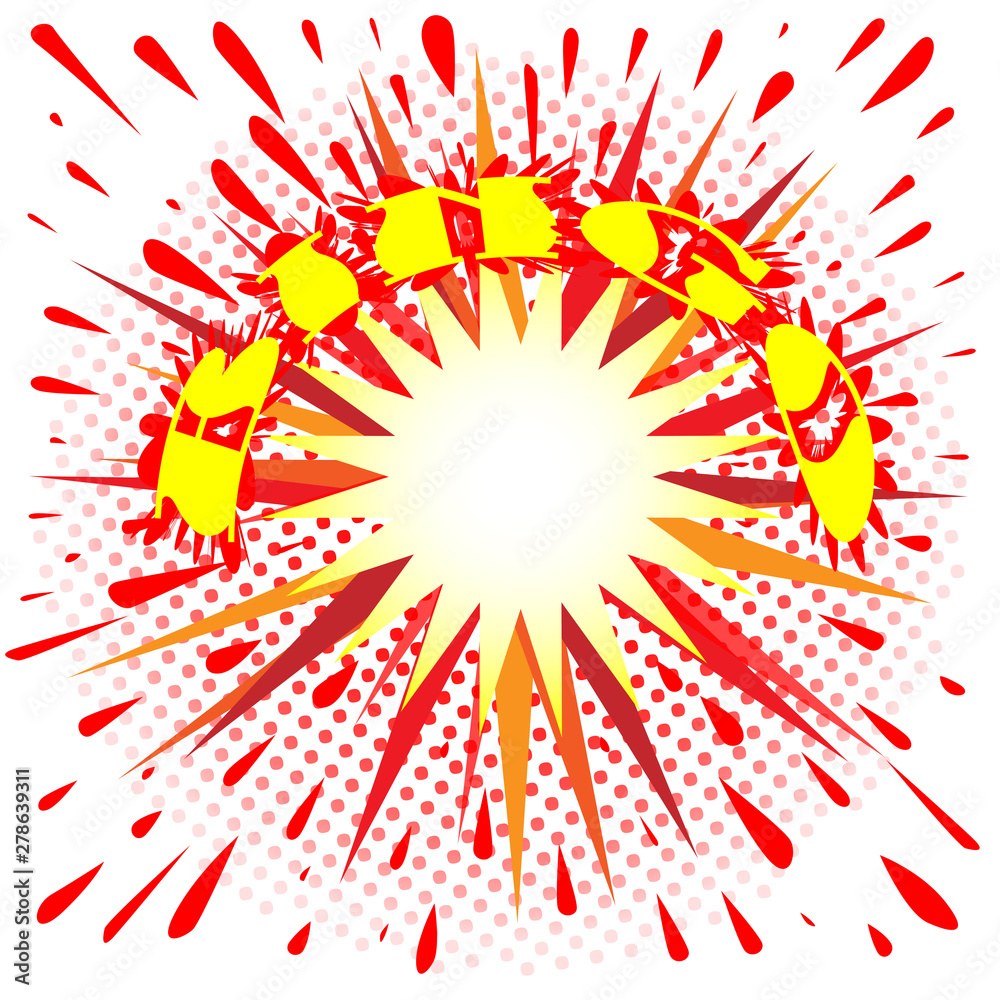 Red And Yellow Fun Cartoon Bingo Splash