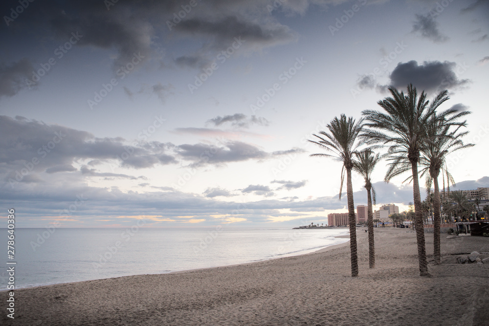 Fototapeta premium sunset on a beach in spain